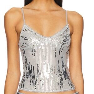 Silver Sequin Tank